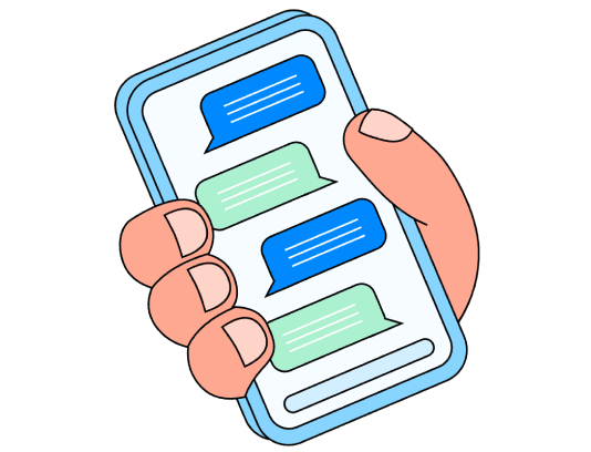 Chat messaging on phone