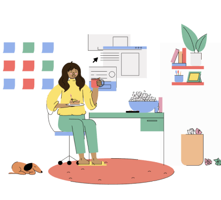 Woman working at desk
